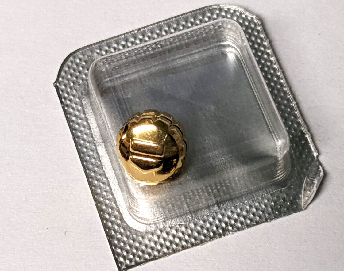NEW Tag Heuer gold screwdown crown 7.5mm x4.0mm. M0.9 (tap 10) Tag-47