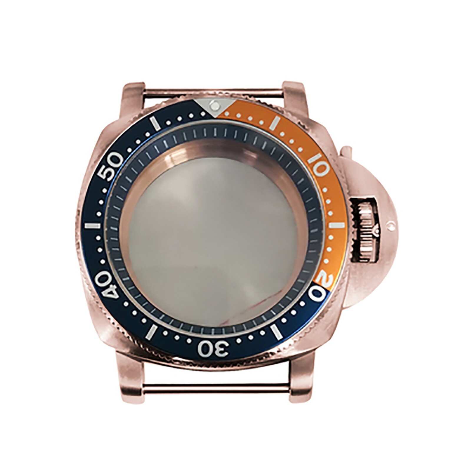 42mm PVD Rose Gold Stainless Steel Watch Case for NH35/NH36 Movement Accessories