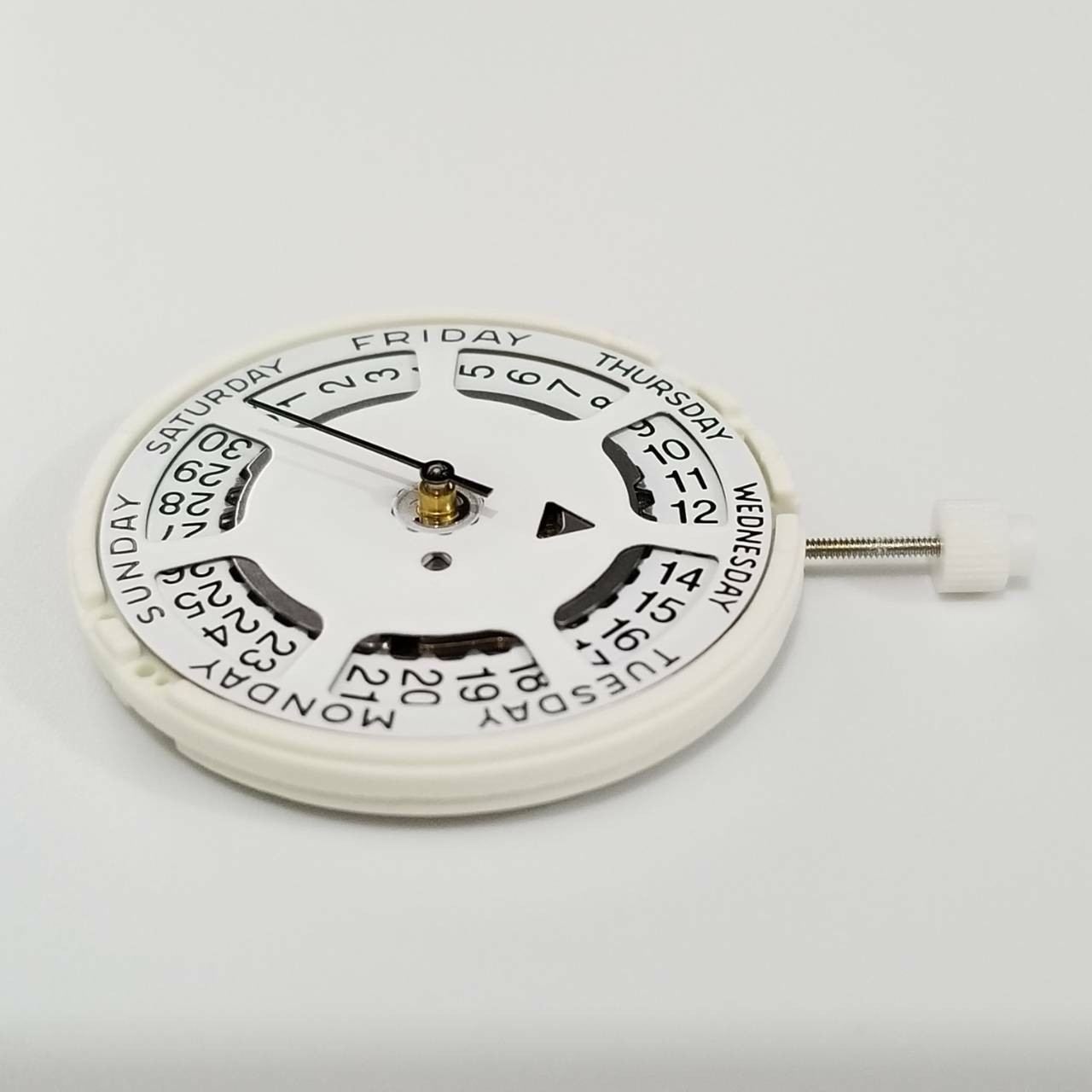 White/Gold 3 Hands Quartz Watch Movement With Battery For Swiss ISA 1198 Watch