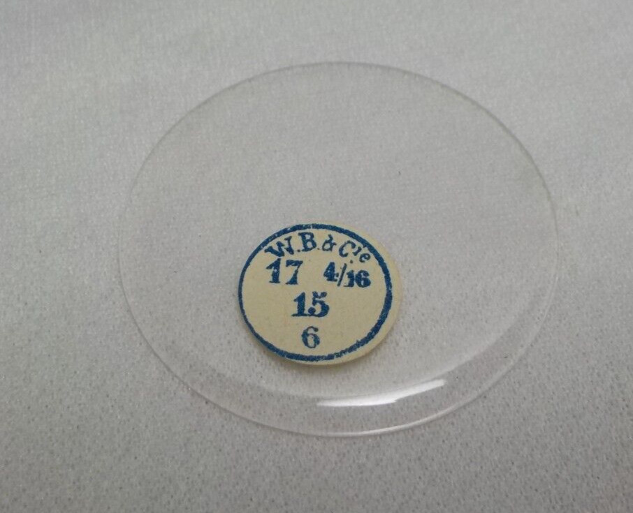 GLASS POCKET WATCH CRYSTAL HUNTER CASE SIZE 17 4/16 H 6 REPLACEMENT PART #176