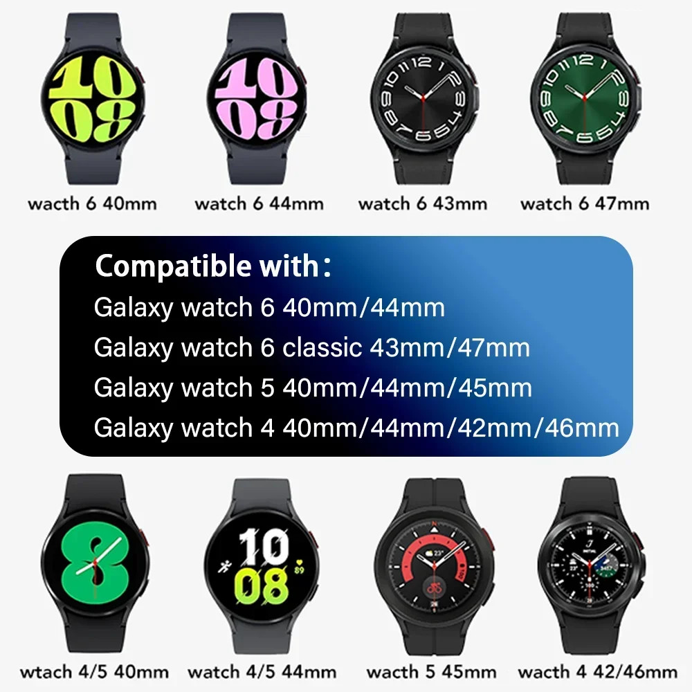 20mm No Gap Stainless Steel Adapter for Samsung Galaxy Watch 7/6/5/4 Pro
