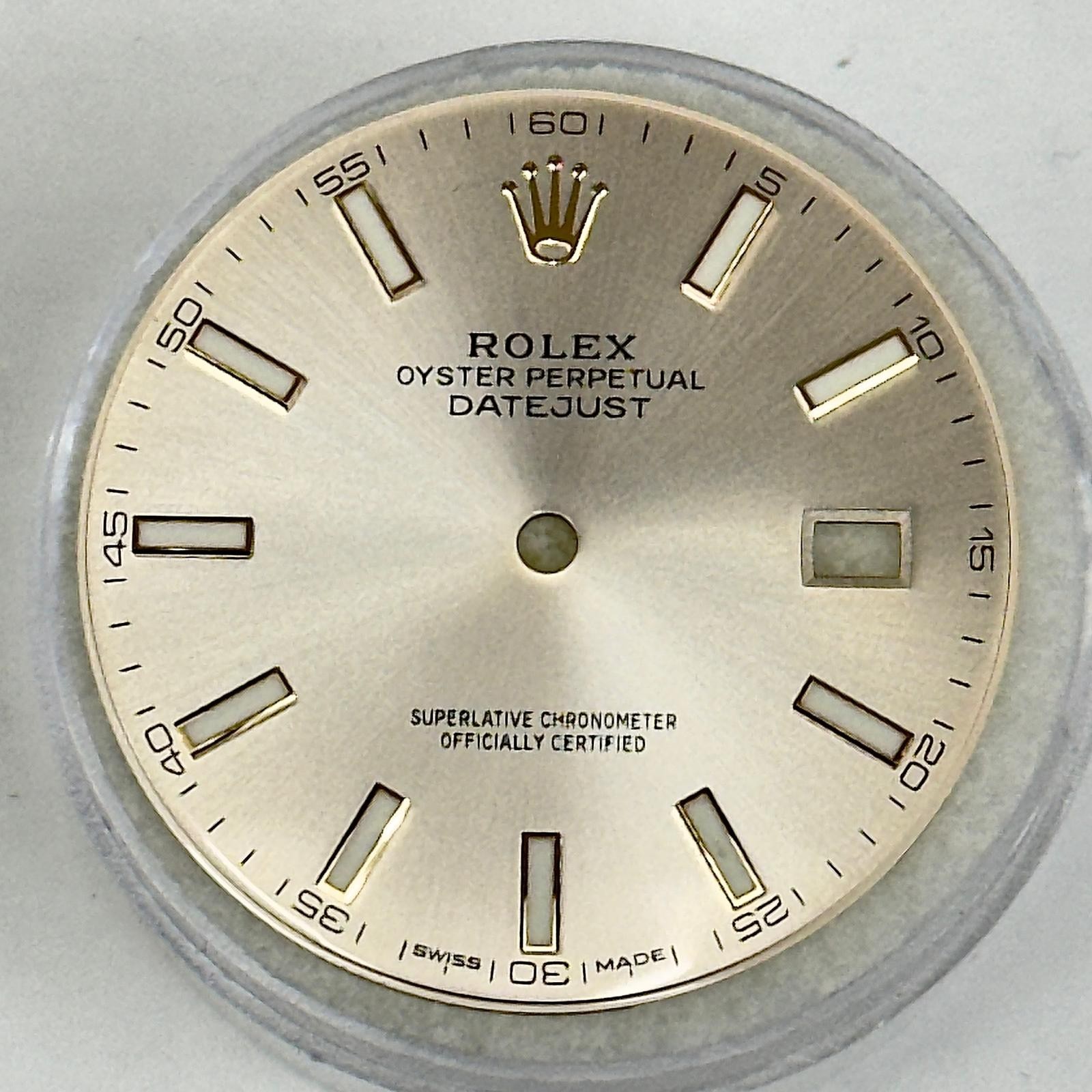 ROLEX ORIGINAL DIAL DATE-JUST SUNDUST ROSE-PINK GOLD CROWN FOR MODEL# 126300