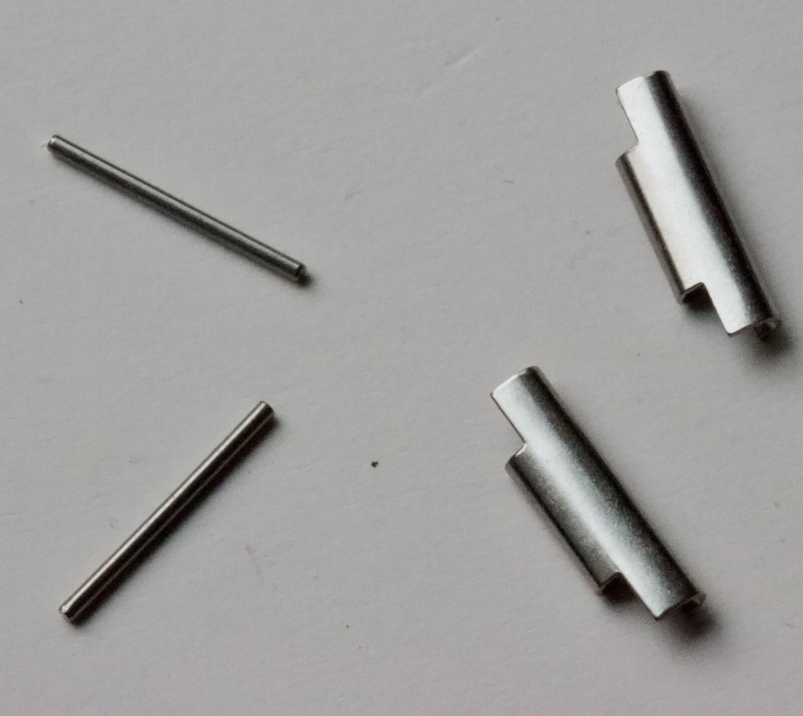 Smooth polished steel 18mm ends for 3-row NSA bracelet with 10mm center opening