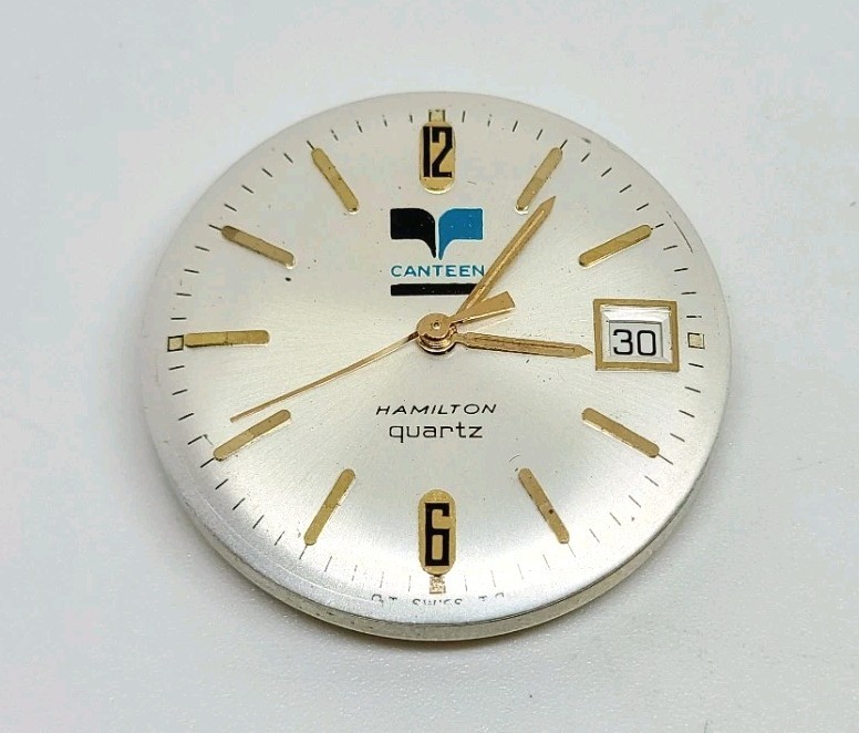 Vintage Hamilton 706 7J Canteen Quartz Wrist Watch Movement For Parts Or Repair