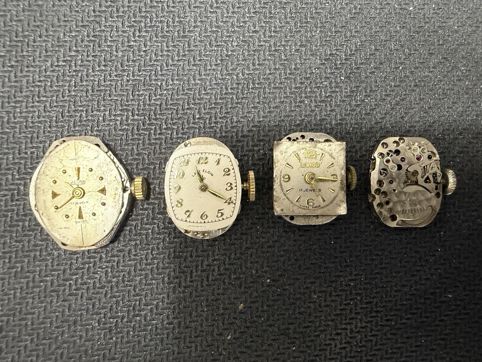 Lot 4 Elgin Lanco Vintage Ladies Watch Movements