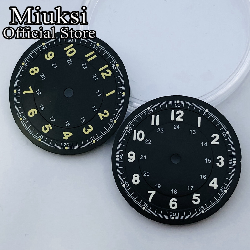 29mm luminous black white watch dial fit NH35 NH36 ETA2824 Miyota 8215 PT5000