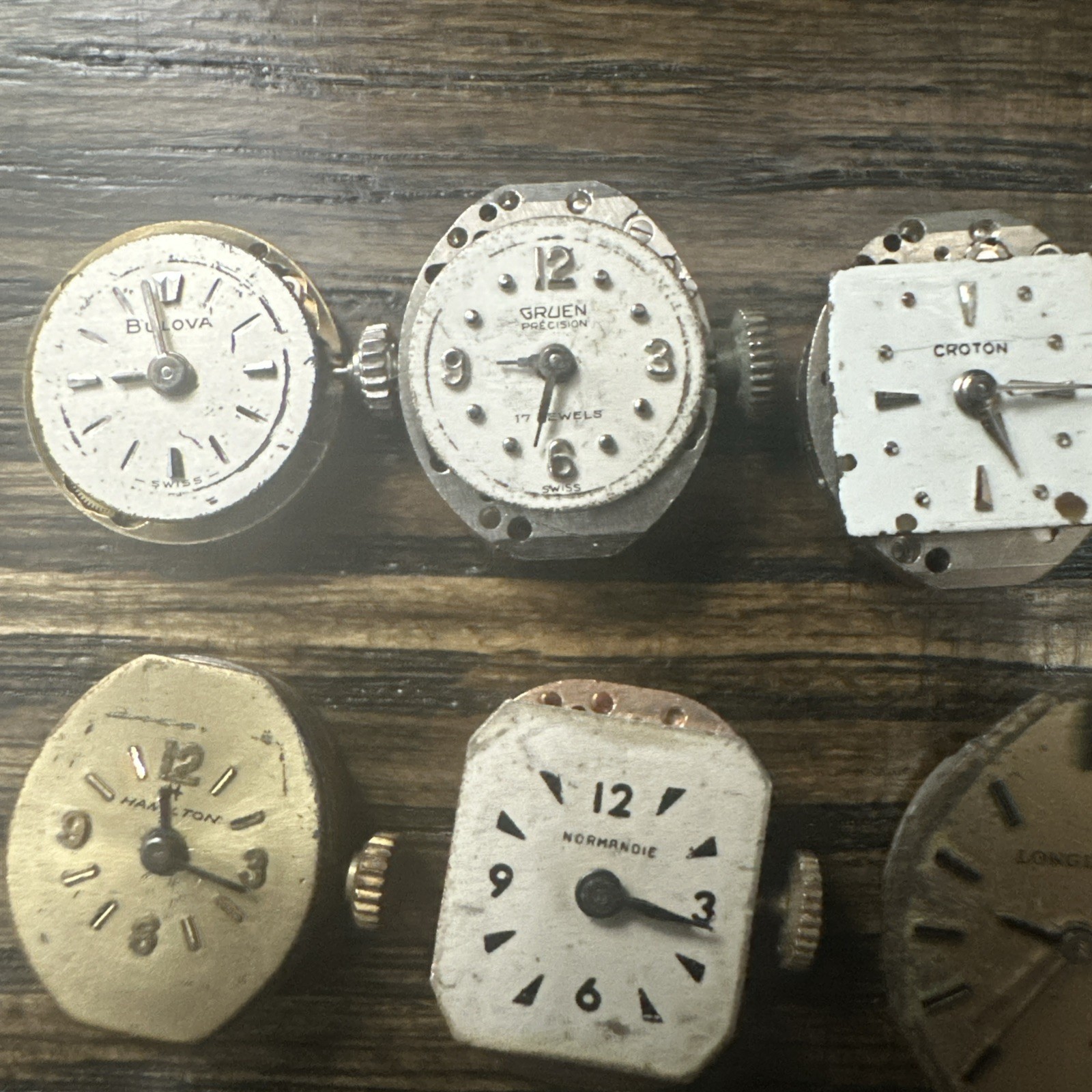 Lot of 17Watch Movement Parts Ladies Elgin Helbros Croton Variety Mechanical