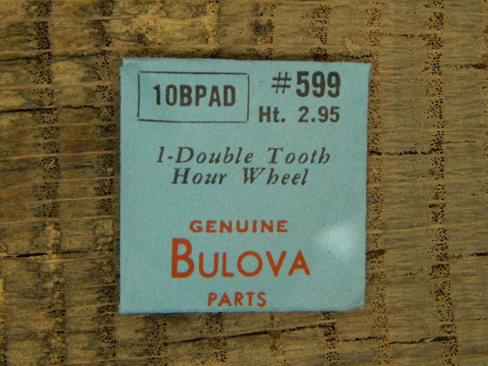 Genuine Bulova 10BPAD Double Tooth Hour Wheel 599 Watch part NEW OLD STOCK