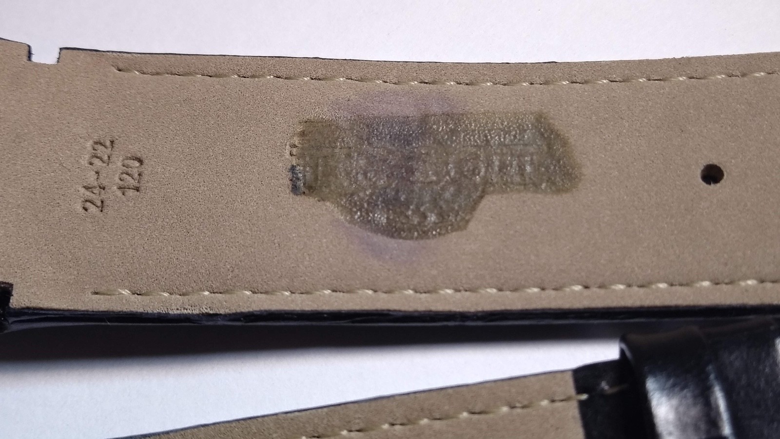 Genuine Tissot Band/Strap BLACK ALLIGATOR 1853, 120×75 length, 24/22mm curved en