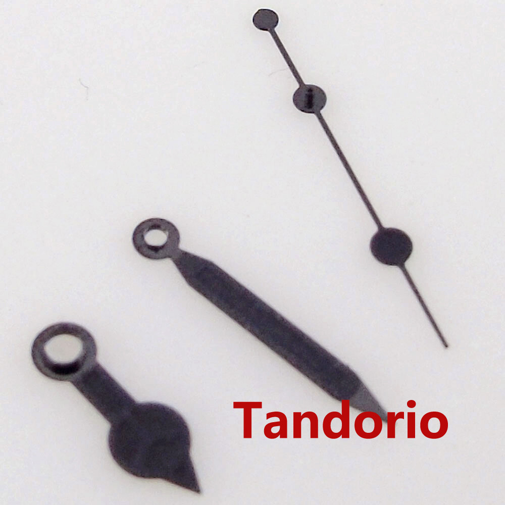 High Quality Full Black Watch Hands Needles Fit NH35 NH36 7s26 7s36 7s25 7s35