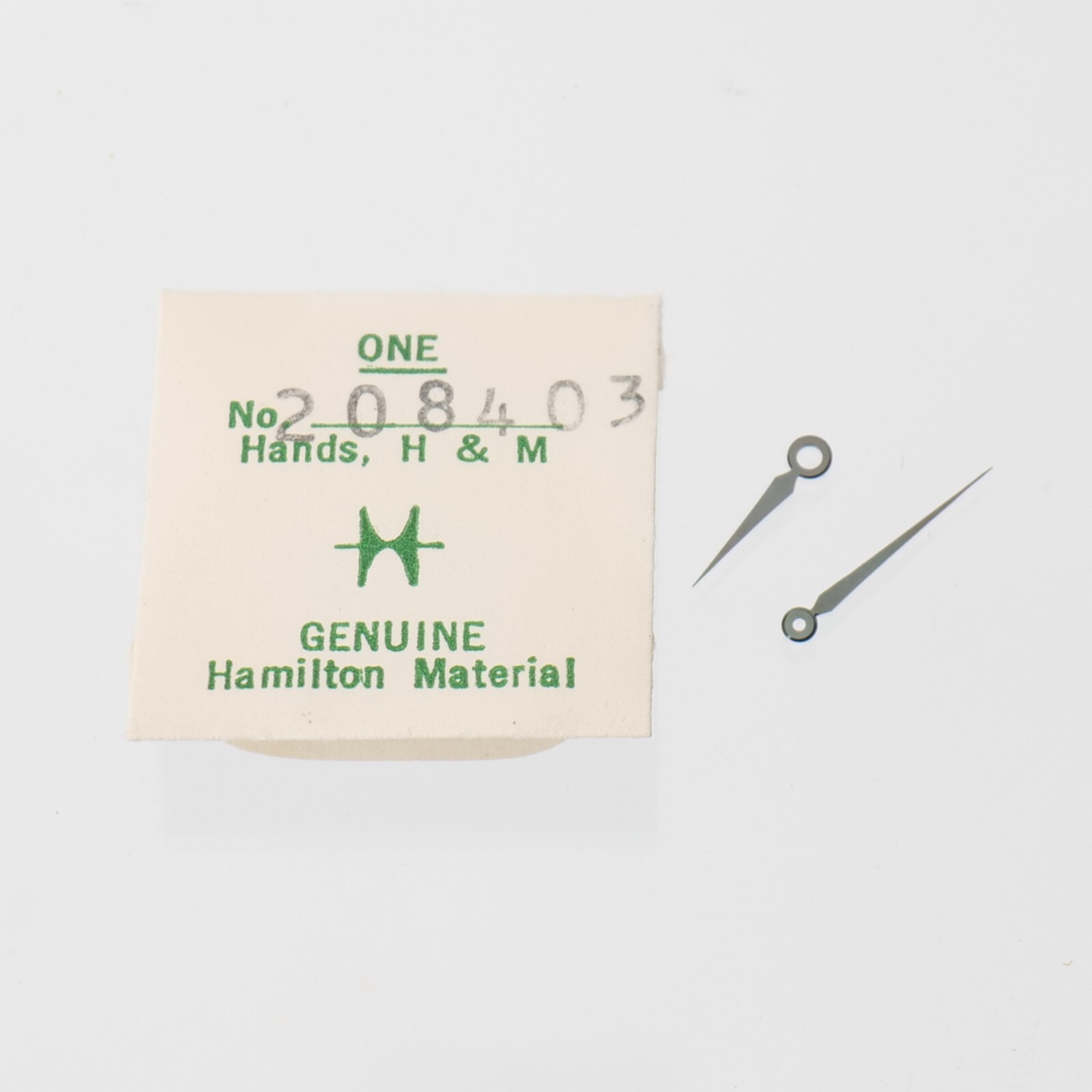 Hamilton Watch Hands No. 208403 Original Pair Hour Minute Watchmaker Parts (H22)
