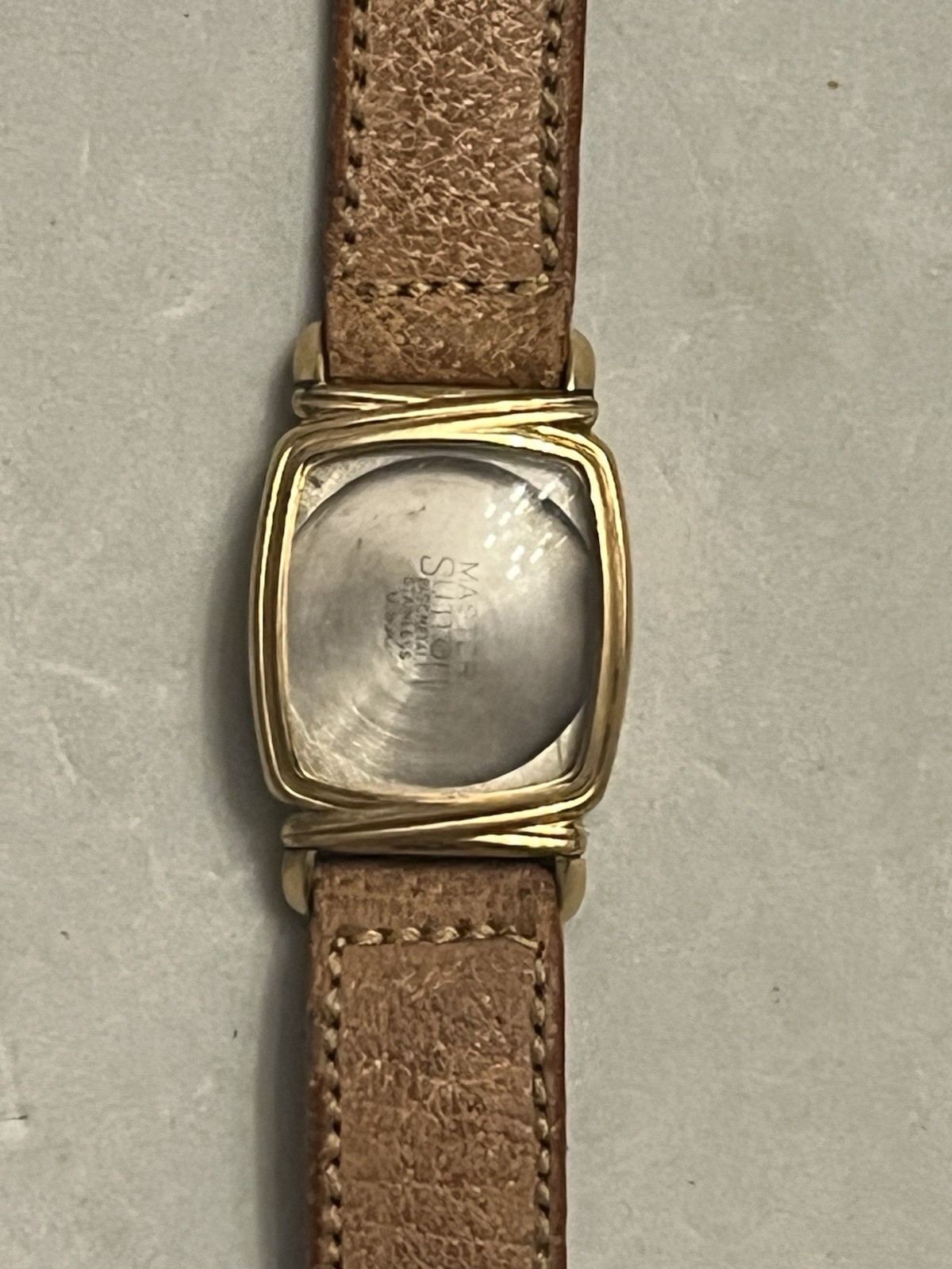 Vintage 10K RGP MASTER SUTTON Empty Watch Case & Pigskin Leather Band