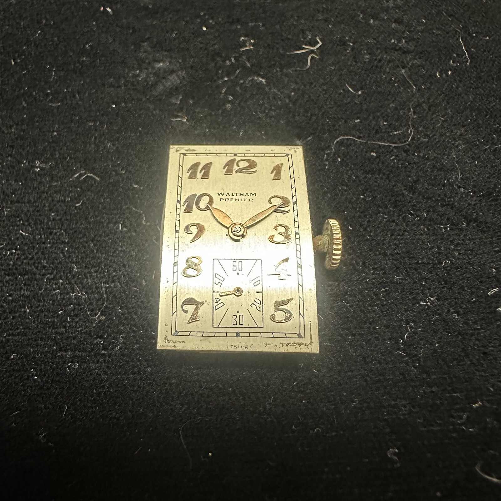 Waltham Premier 17j Watch Movement & Dial Parts Or Repair