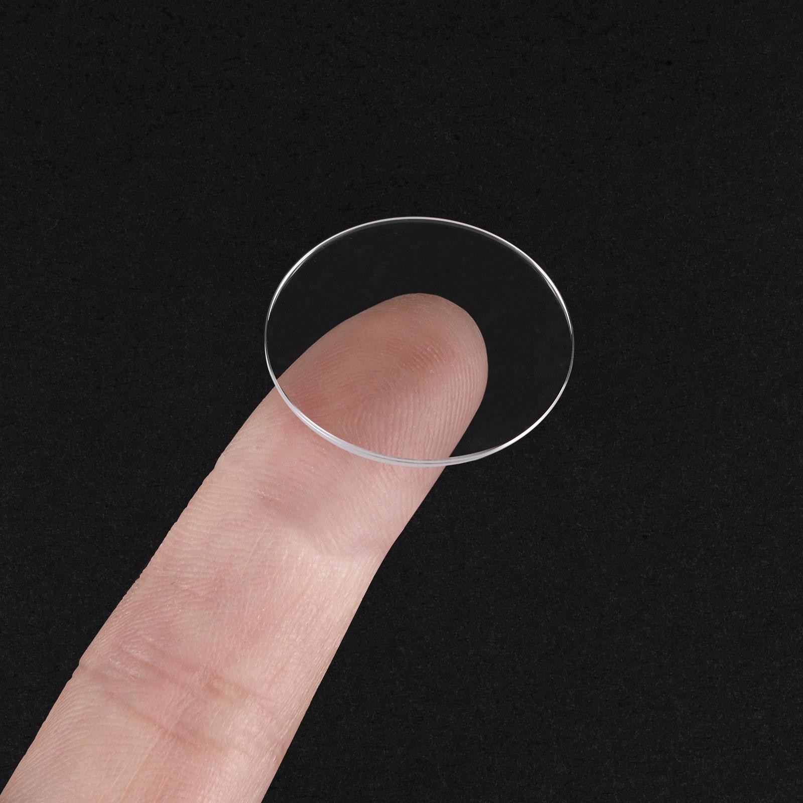 Glass Watch Round Flat Lens 27mm Dia 1.5mm Transparent Thickness