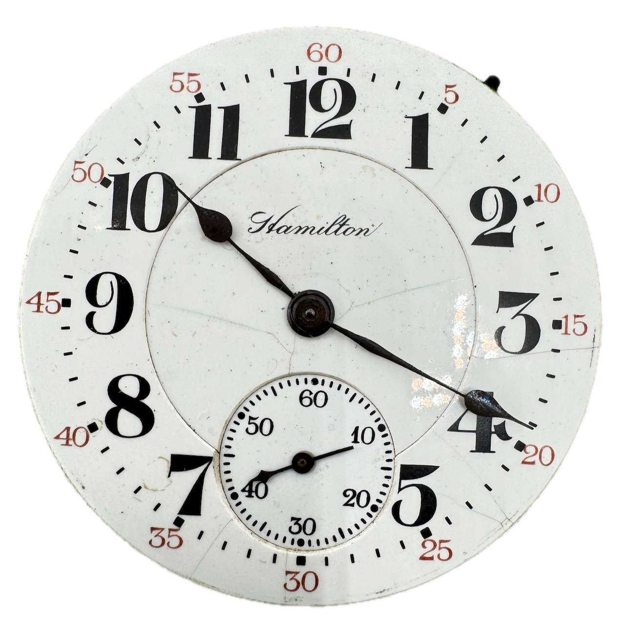 Antique 16s 1920 Hamilton Mechanical Railroad Pocket Watch Movement 992 Runs
