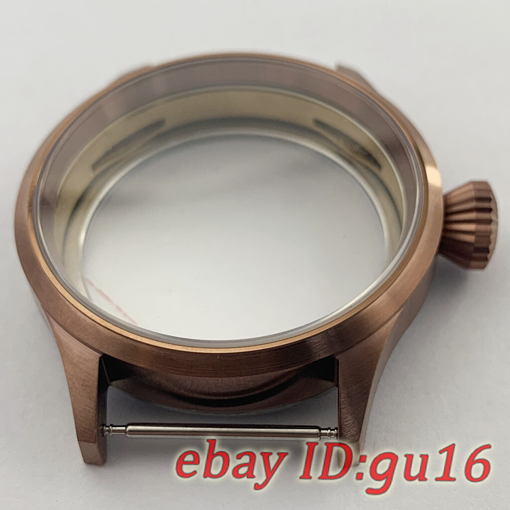 43mm Sapphire crystal watch case Fit ETA 6497/6498 seagull 3600 3620 Movement
