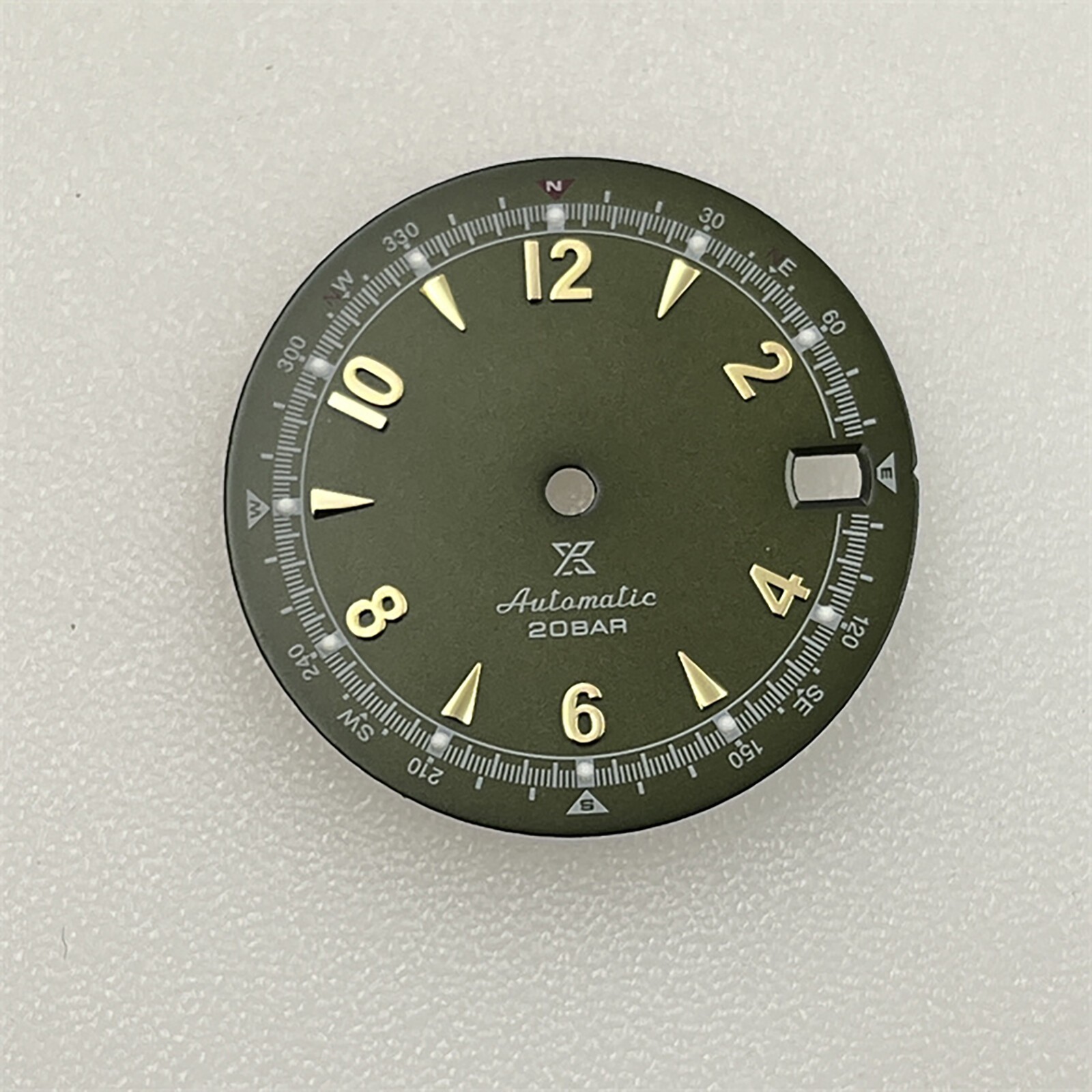 28.5MM Watch Dial Green Luminous Watch Accessories For NH35A/4R35 Movement