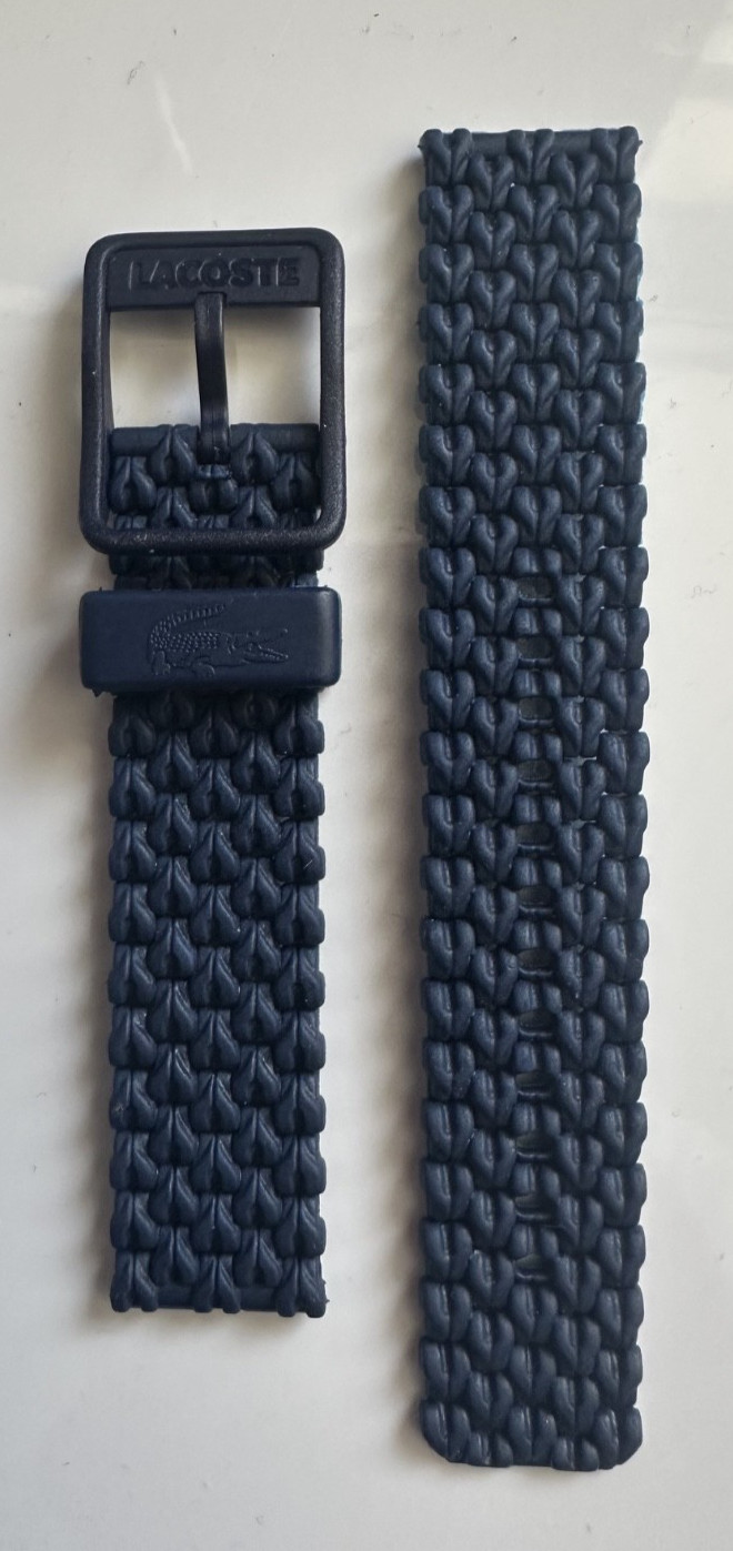 New Strap / Band / Bracelet for Lacoste Watch in Blue Resin 18 mm