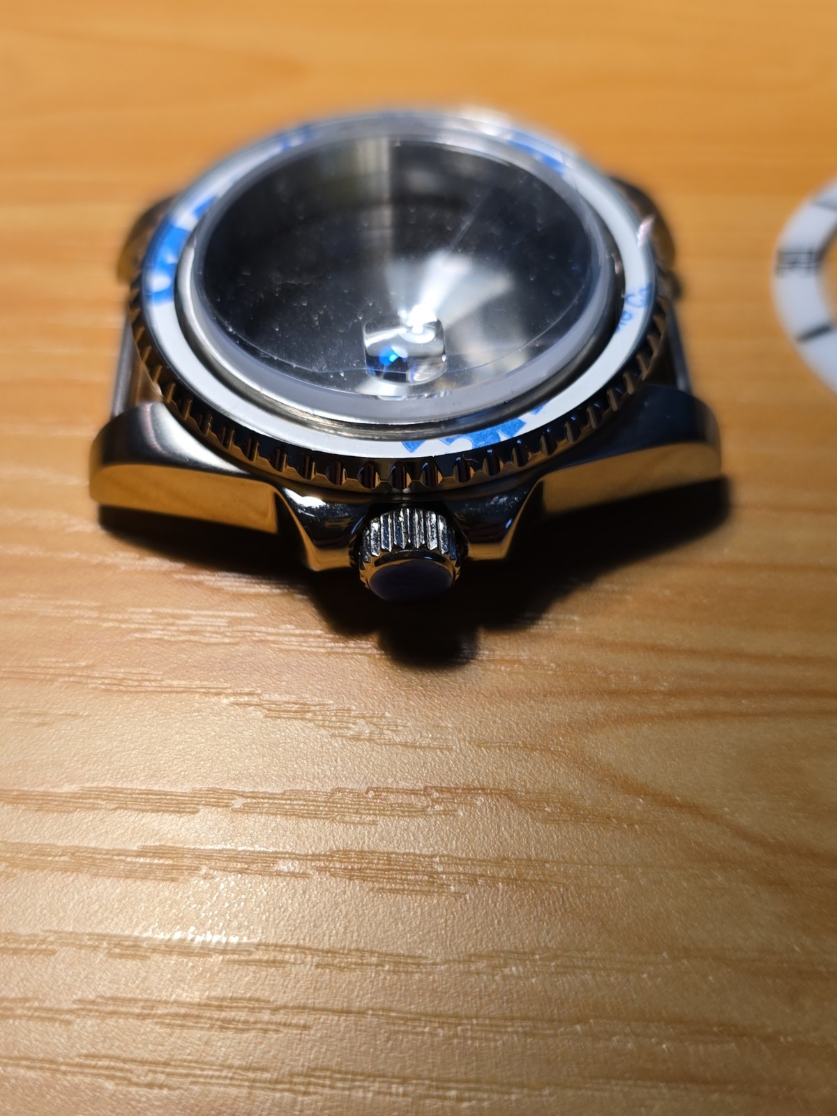 NEW 40MM STAINLESS STEEL DIVE WATCH CASE W/ WHITE CERAMIC BEZEL INSERT FOR NH35