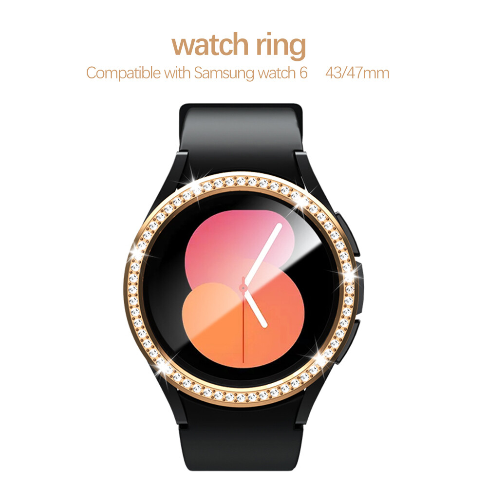 Diamond Bezel Styling Frame Ring Case Cover For Samsung Watch 6 Classic 43/47mm