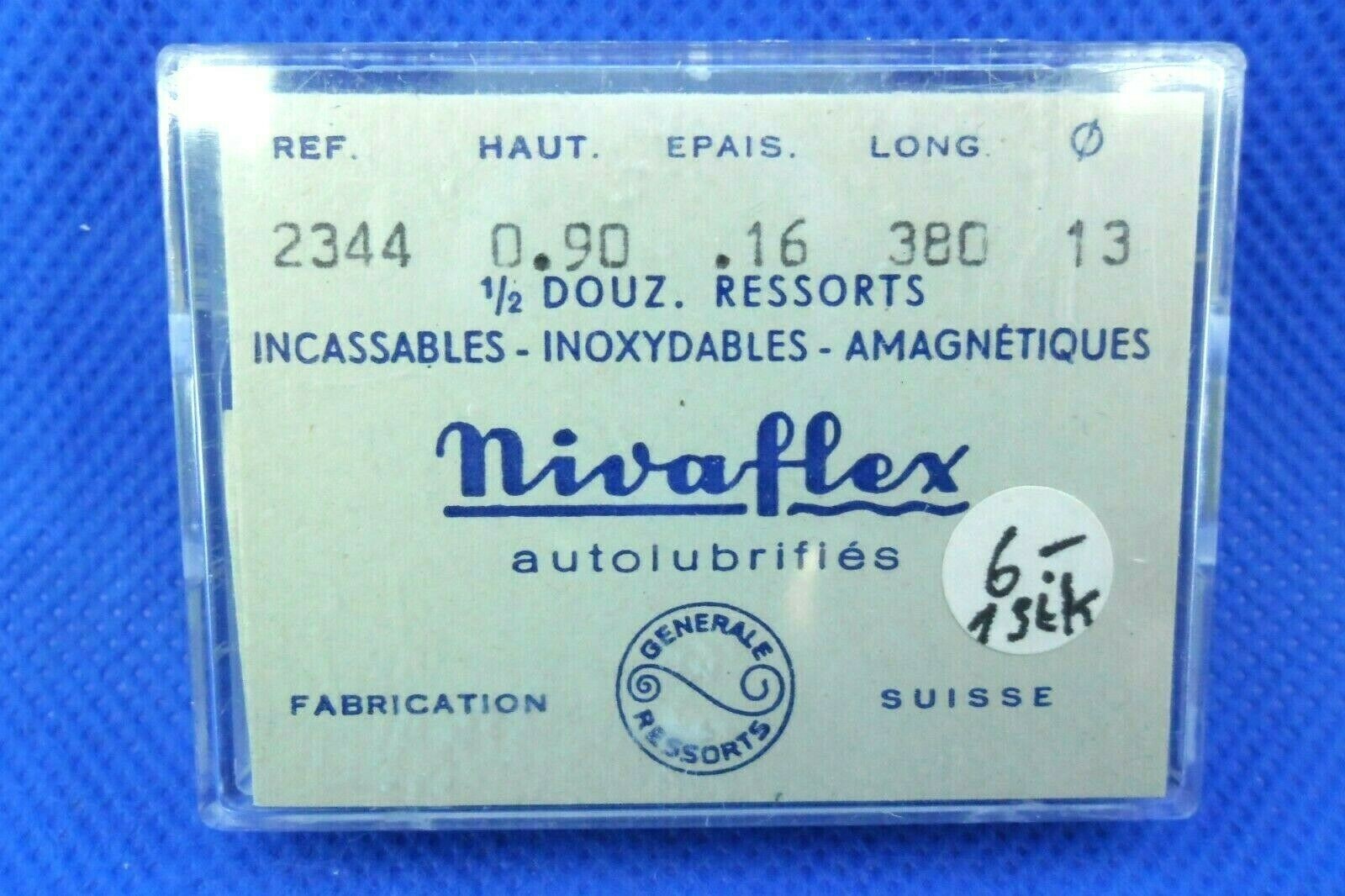 VINTAGE Spring Barillet Mainspring Elevator Spring 2344 NIVAFLEX 0.90X.16X380X13