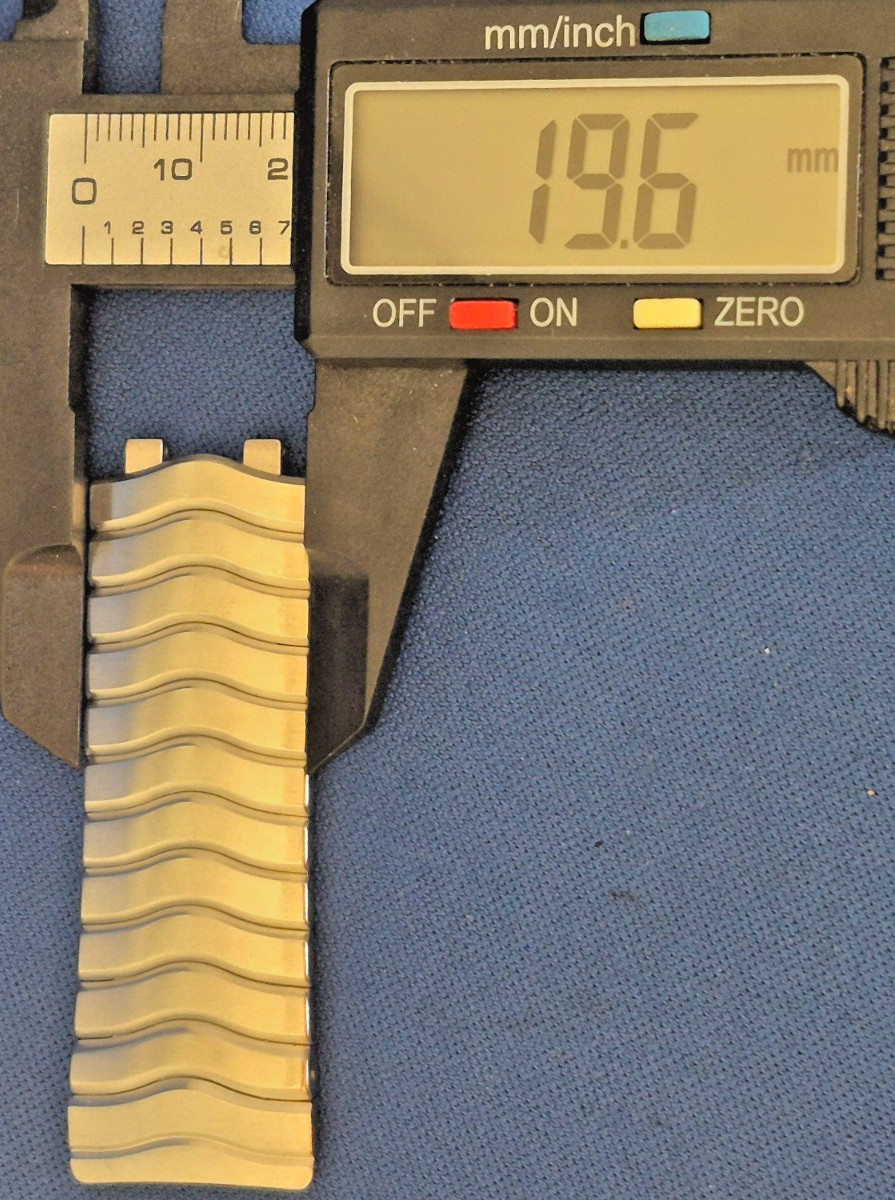 EBEL Classic Wave 11 Link Steel Segment & End piece band found on 21mm lug cases