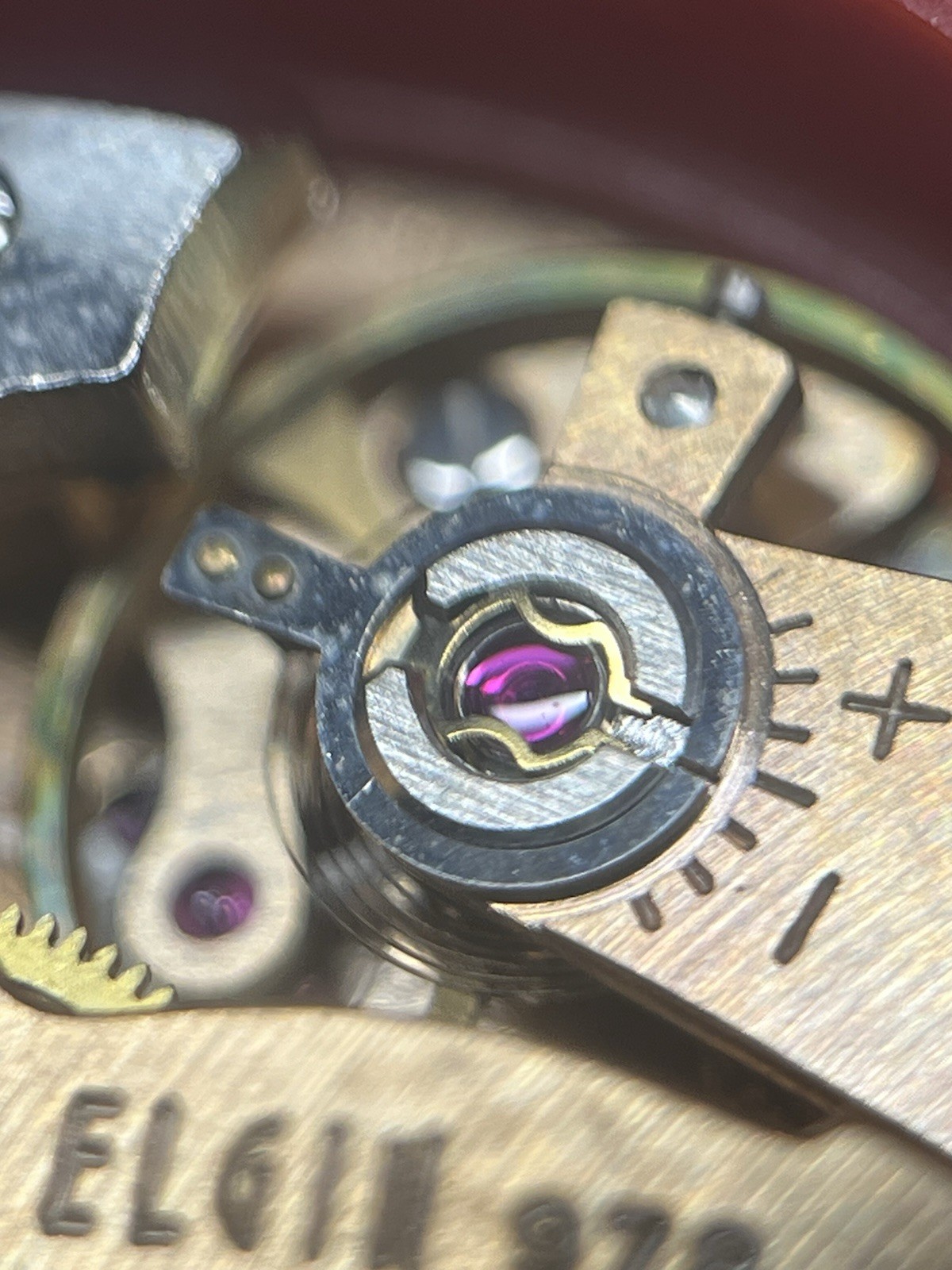 NOS RUNNING Elgin Cal. 978 Manual Alarm Watch Movement 17j