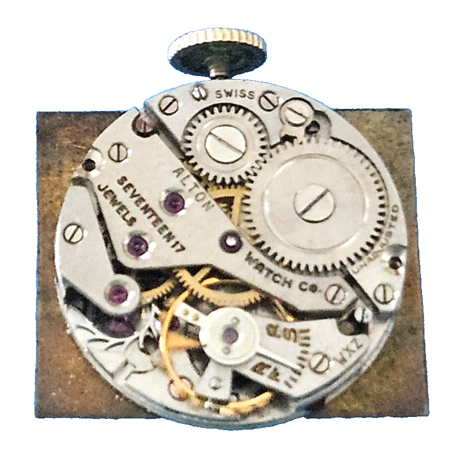 ALTON 17J Watch Movement (REMOVED FROM GOLD CASE/BALANCE RUNS) lot125