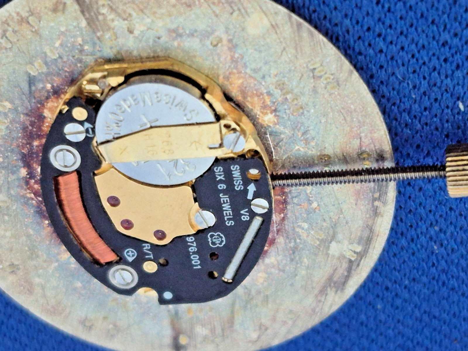 ETA 976.001 Movement Running , Austern Paul, Stem & Hands Fits Many Other Brands