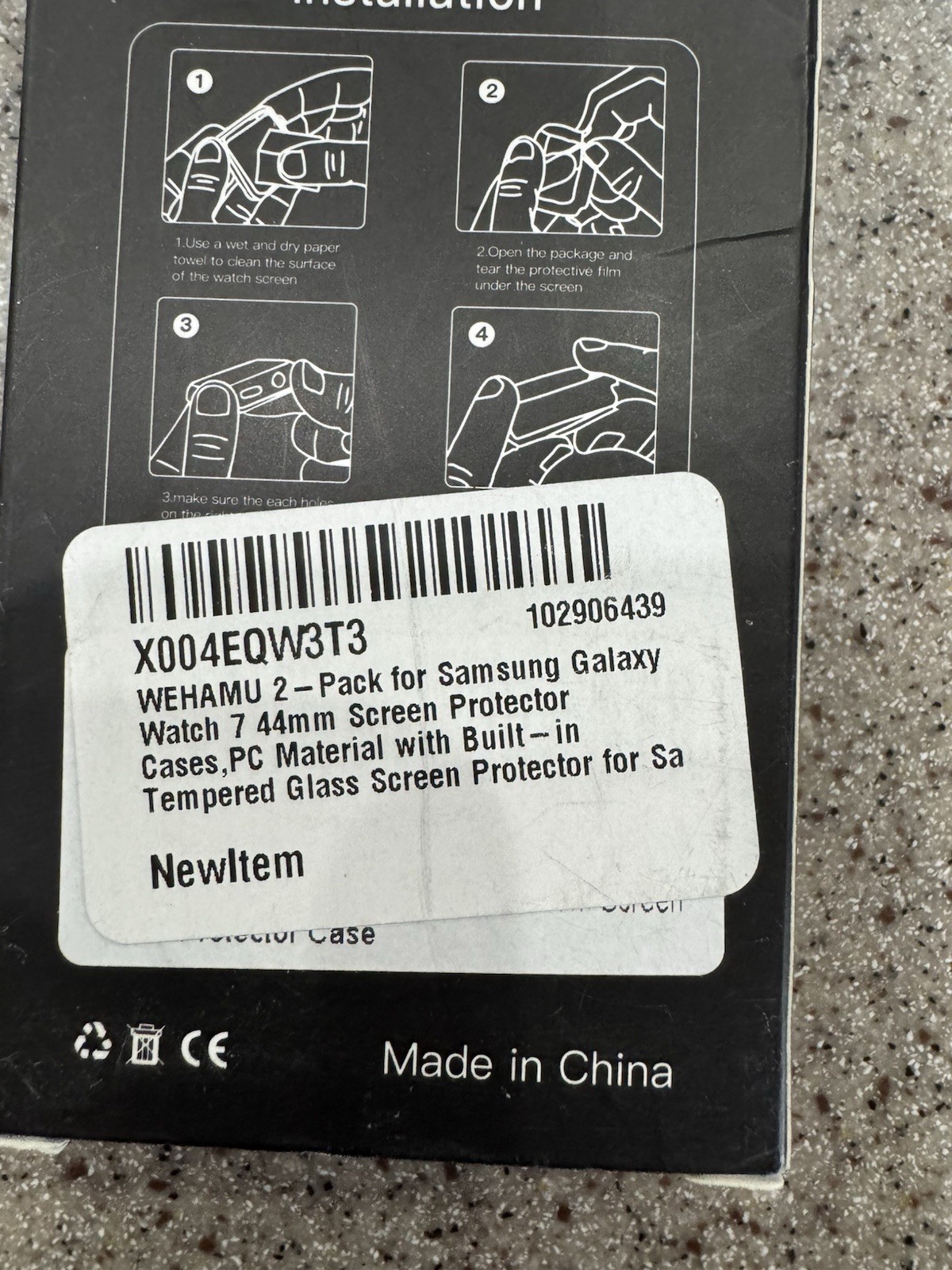Samsung Galaxy 7 44mm Screen Protector Case 2 Pack