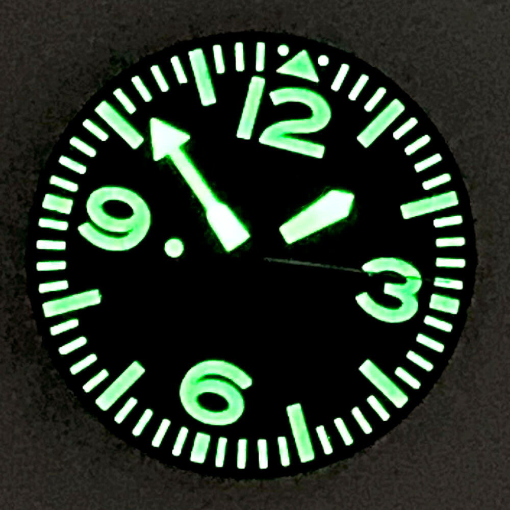 29mm Watch Dial White Marks Green Luminous Fit NH35 NH36 Miyota82 Series DG2813