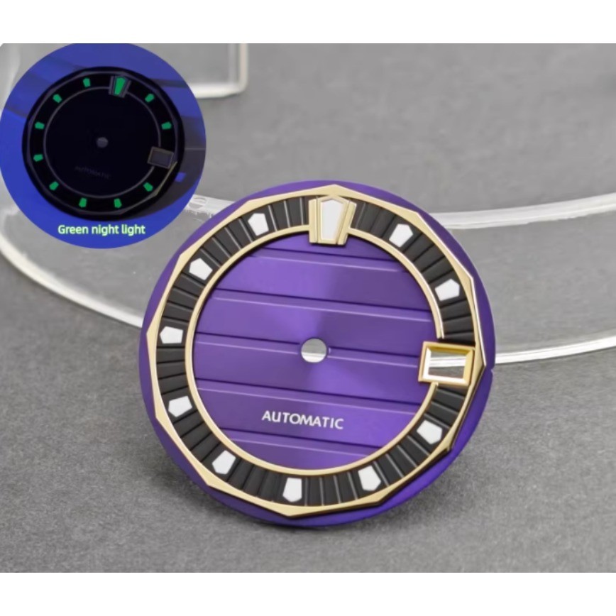 NH35 Dial 28.5mm Green Luminous for NH35/NH36 Movement Watch Parts Watch Dial