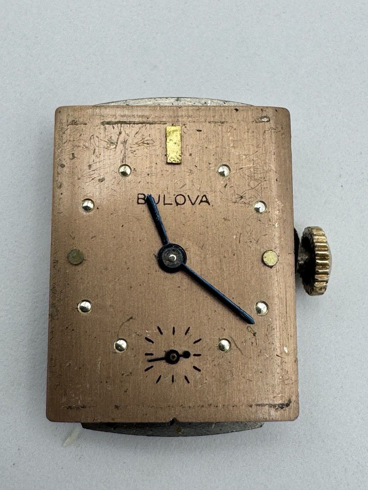 Vintage Bulova 7AK Men’s Wristwatch Movement – Runs