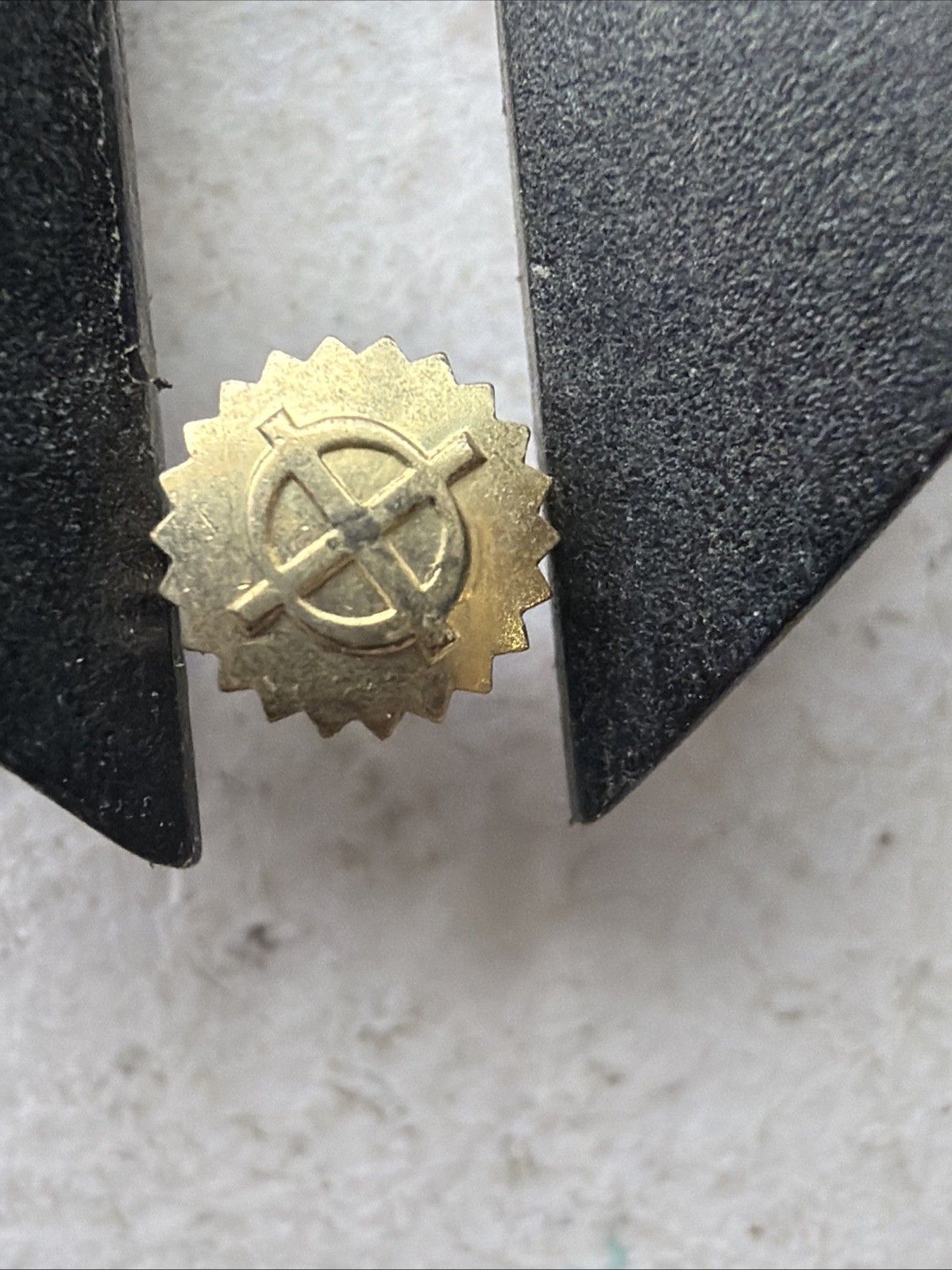 AT84 4.4mm Vintage Zodiac Goldtone Watch Crown In Excellent Condition Sold As Is
