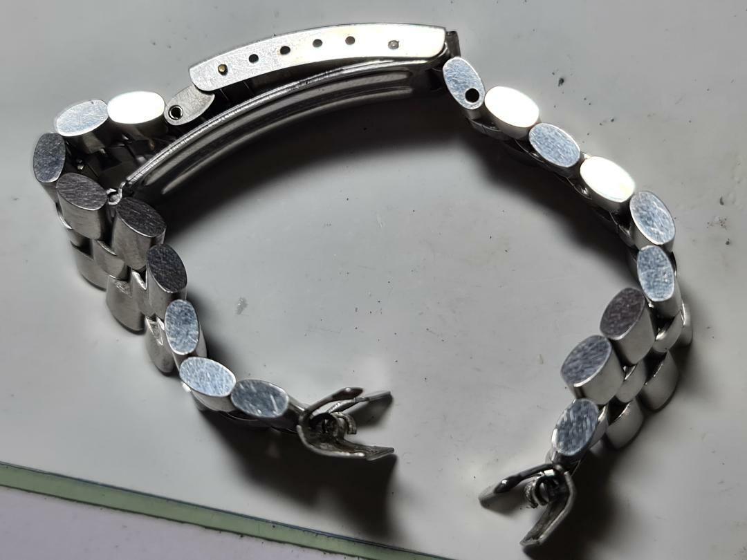 GENUINE USED STELUX FISHBONE BRACELET SOLID LINK SEIKO PANDA 6138-8020 6138-8021