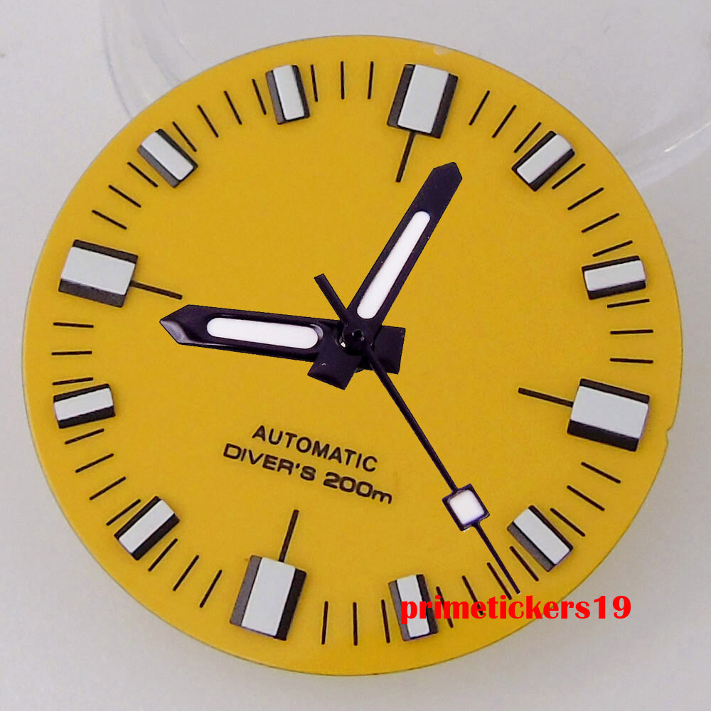 28.5mm Watch Dial Sterile Face Hands Green Luminous Fit NH35 ETA2824 PT5000 Movt