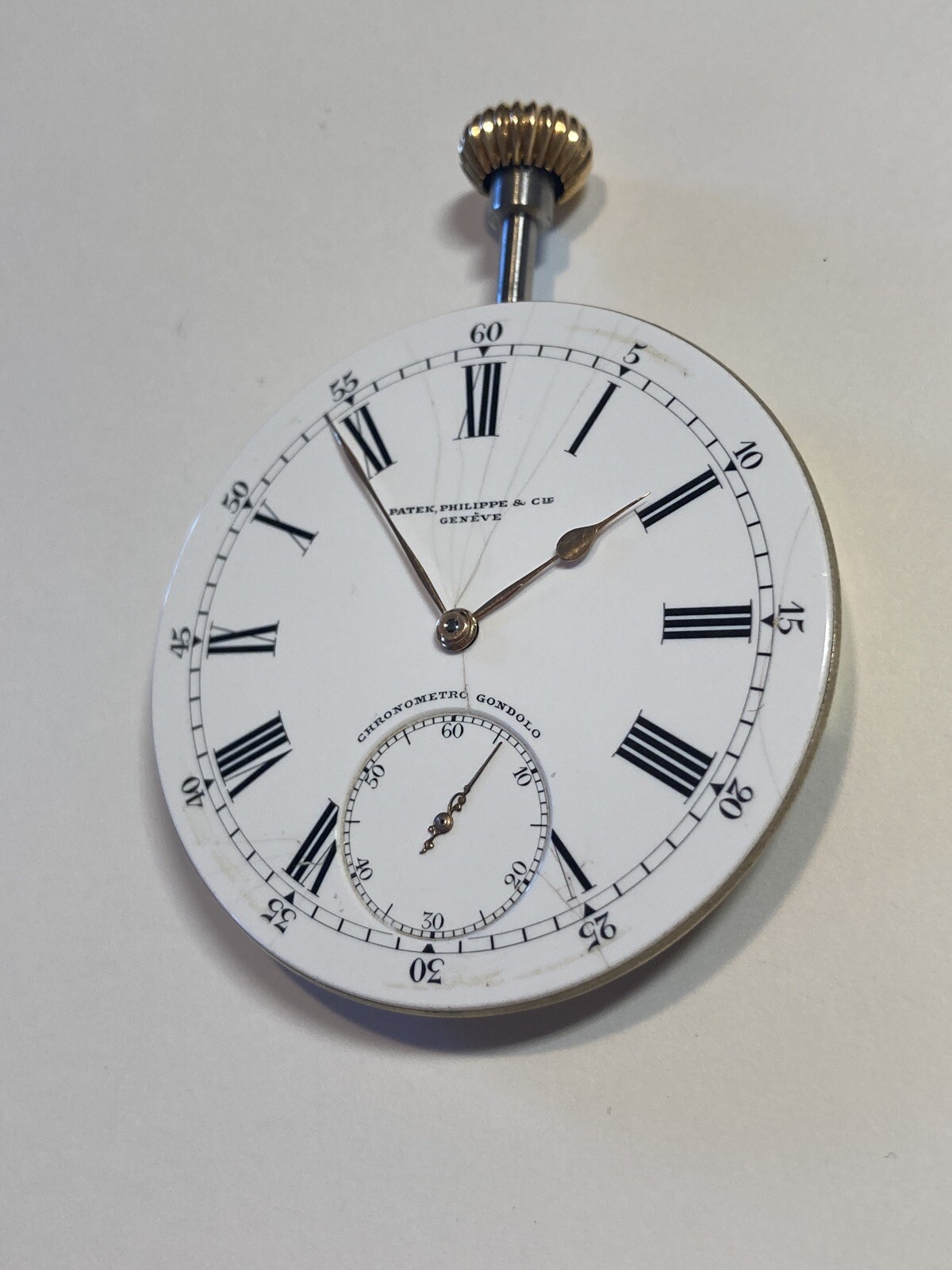 Collectible PATEK PHILIPPE Chronometero Gondolo Swiss Men’s Pocketwatch Movement