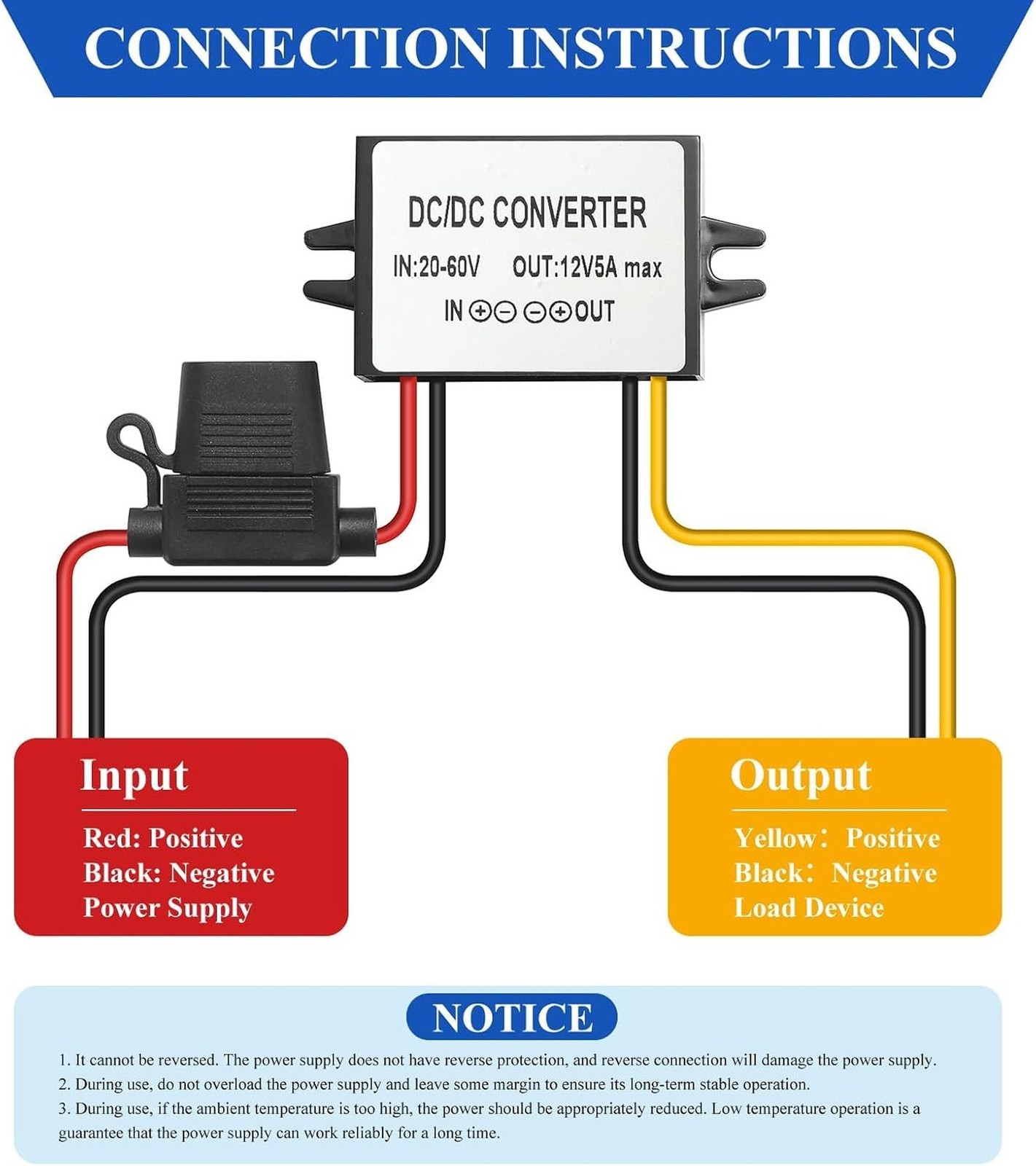 DC/DC Buck Converter 17V-60V, Step Down Transformer 24V 36V 48V 60V to 12V Vo…