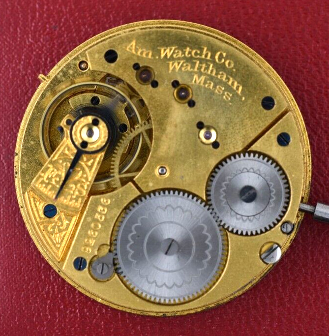 American Watch Co. 16s HC Watch Movement RUNS W/ Stem & Crown