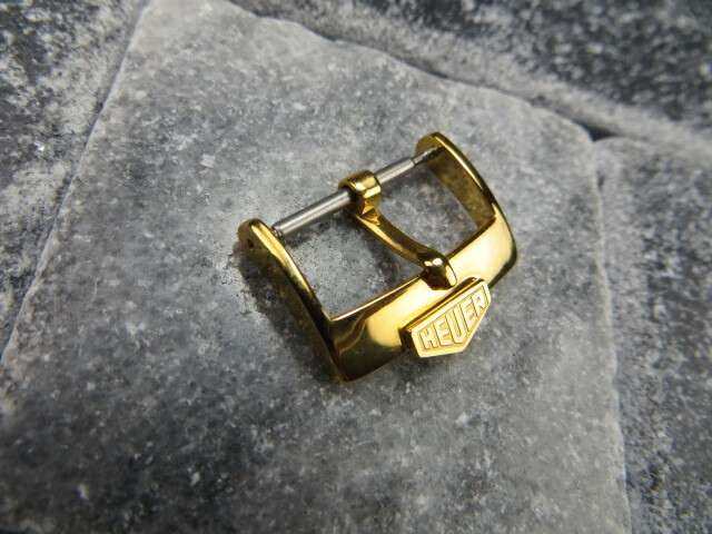 New 18mm Authentic TAG HEUER Polish Thumbnail Gold Plate Stainless Buckle Tang
