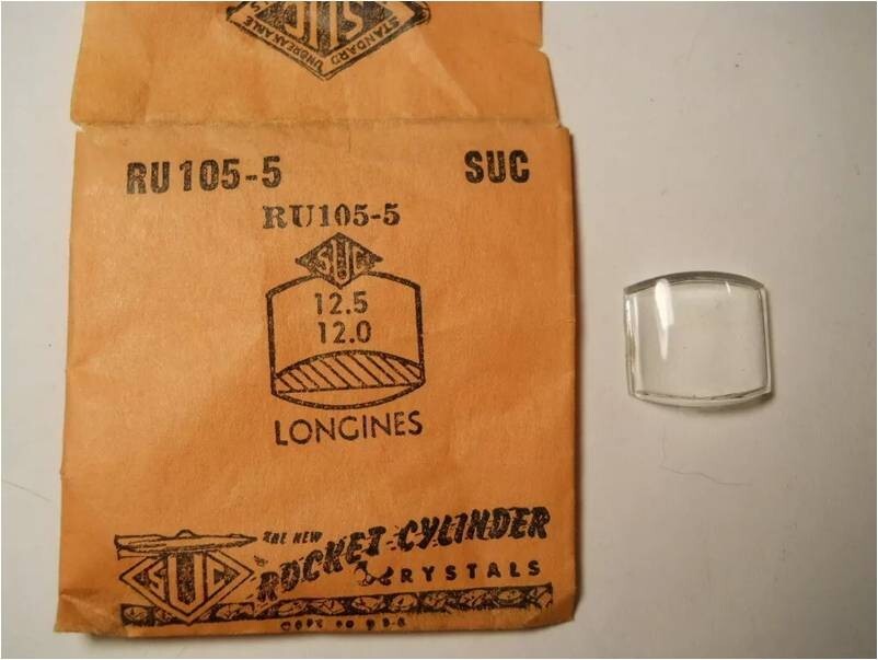 SUC RU105-5 Watch Crystal Fit Gruen 593/275 – Longines Ingrid – 12.5 x 12.0 mm