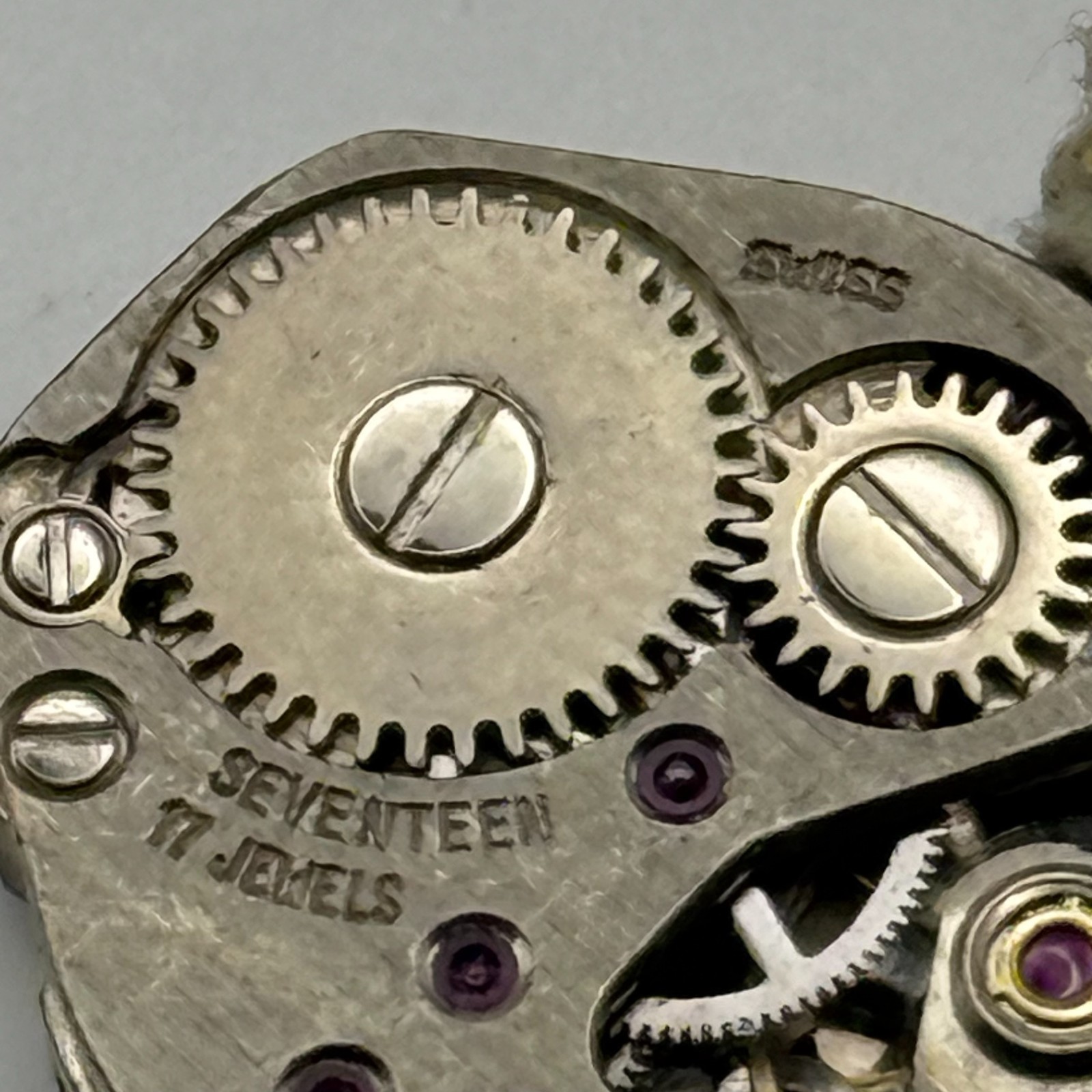 FHF 69-21 Watch Movement Nivada Swiss 17 Jewels Manual Wind Parts Repair 15.3mm