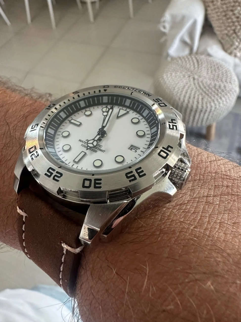 Silver Watch Hands Green Blue Luminous For NH35-34 NH35A NH36 7S36 4R36 Movement