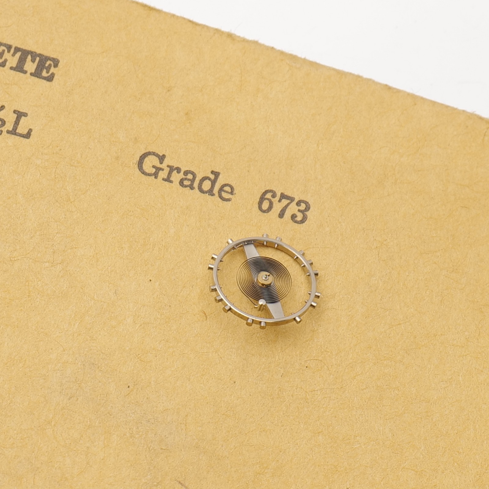 Hamilton 113782 Balance Wheel Complete Grade 673 Genuine NOS (G18D23)