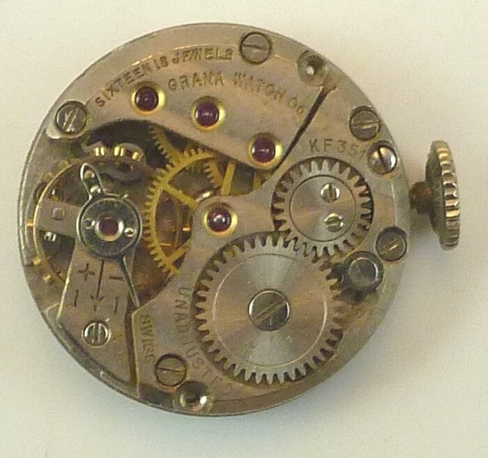 Grana KF351 Wristwatch Movement – Parts / Repair – Broken Balance