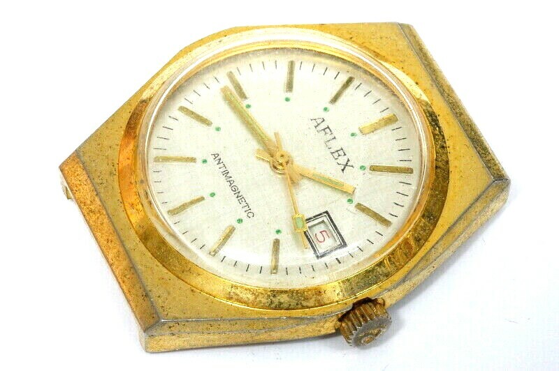 Aflex Manual Wind Precision Time Corp. Hong Kong Watch for Repairs/Parts -4080