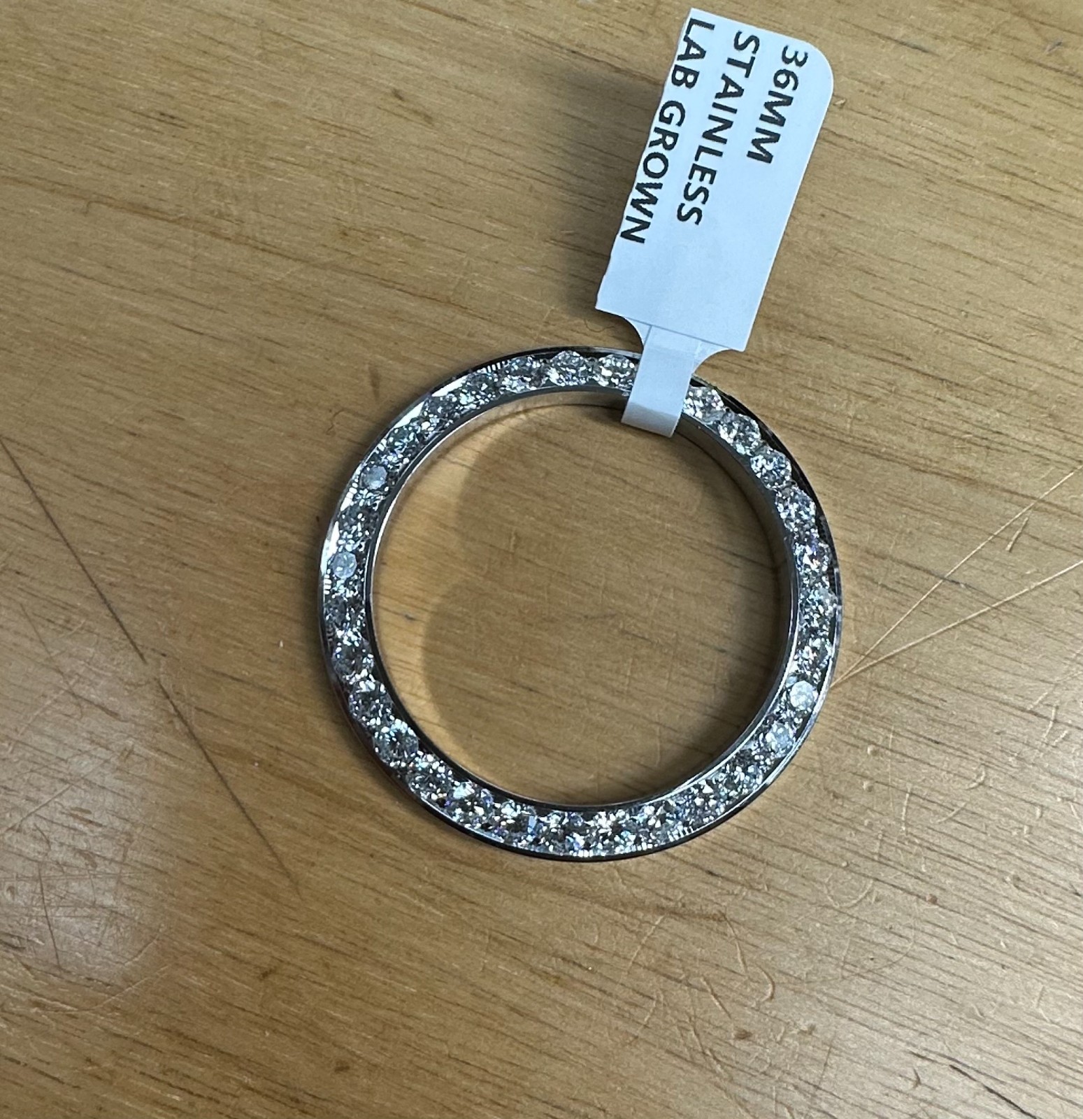 LAB GROWN Mens Steel Diamond Bezel For Rolex 36mm 5.00 Cts LAB GROWN DIAMONDS