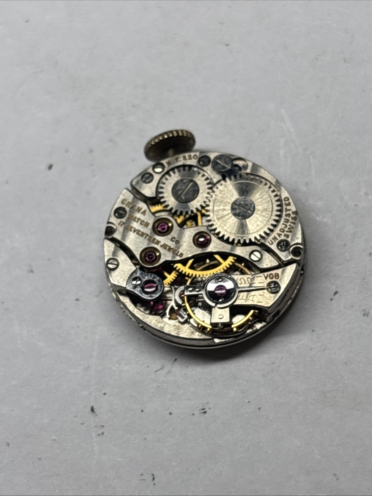 Grana K.F. 220 Wristwatch Movement – Good Condition Balance Complete Functional
