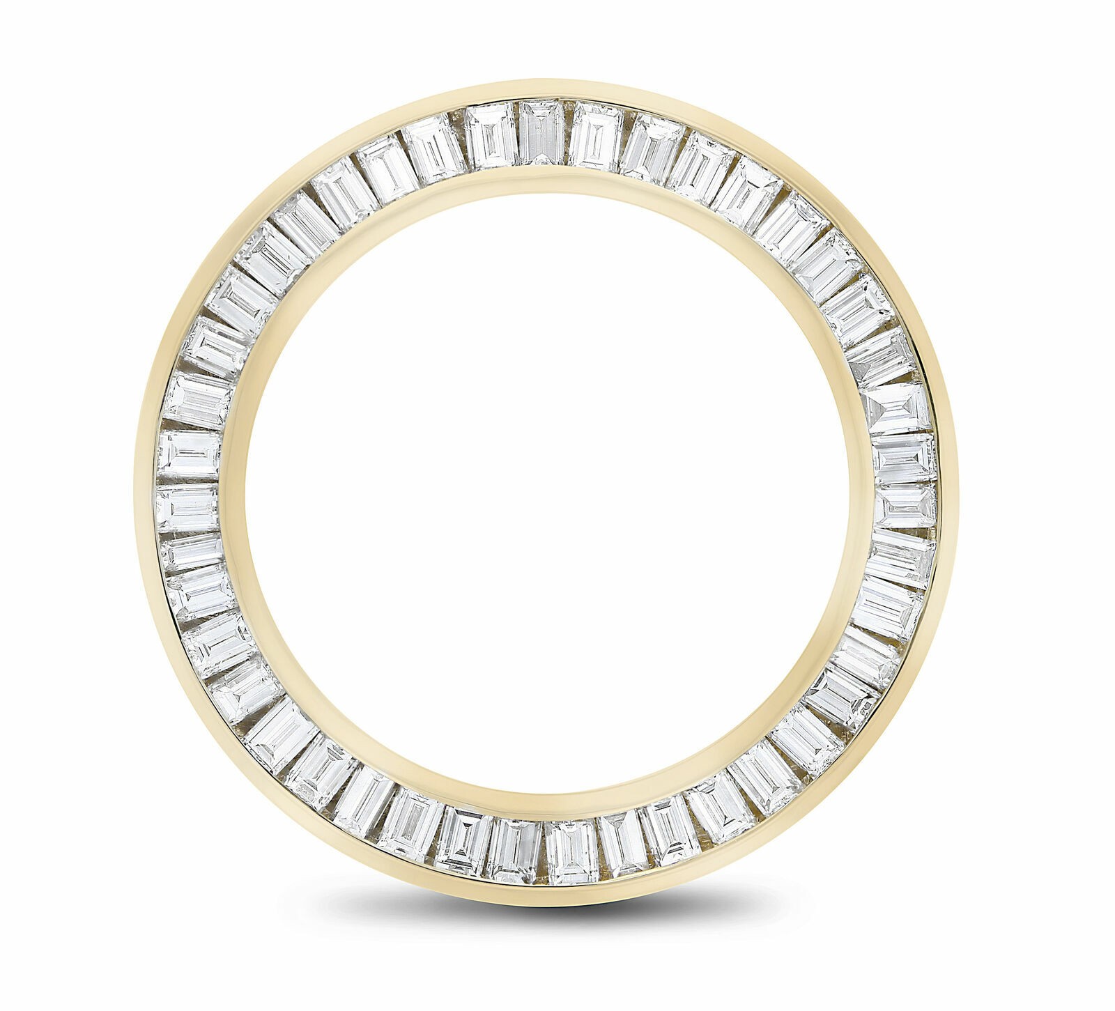 LADIES 1.75CT BAGUETTE NATURAL DIAMOND BEZEL 14KY FOR ROLEX 26MM DATEJUST, PRES