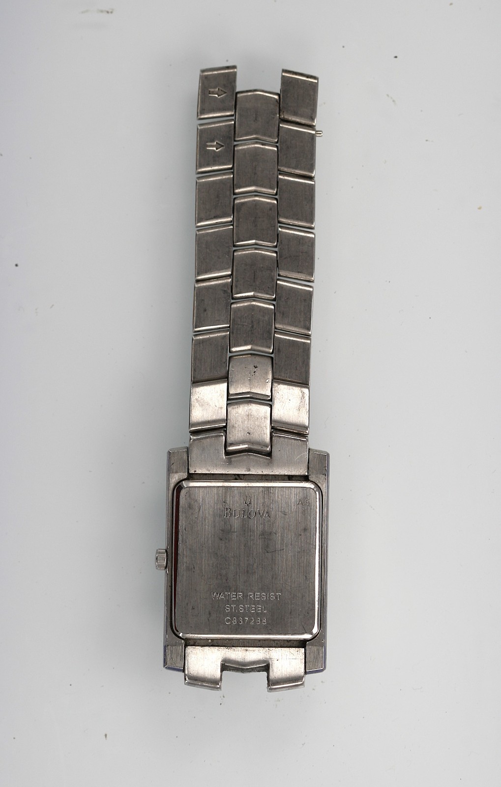 Bulova Watch Men A5 Silver Stainless Steel WR Battery Date Gray NON-WORKING